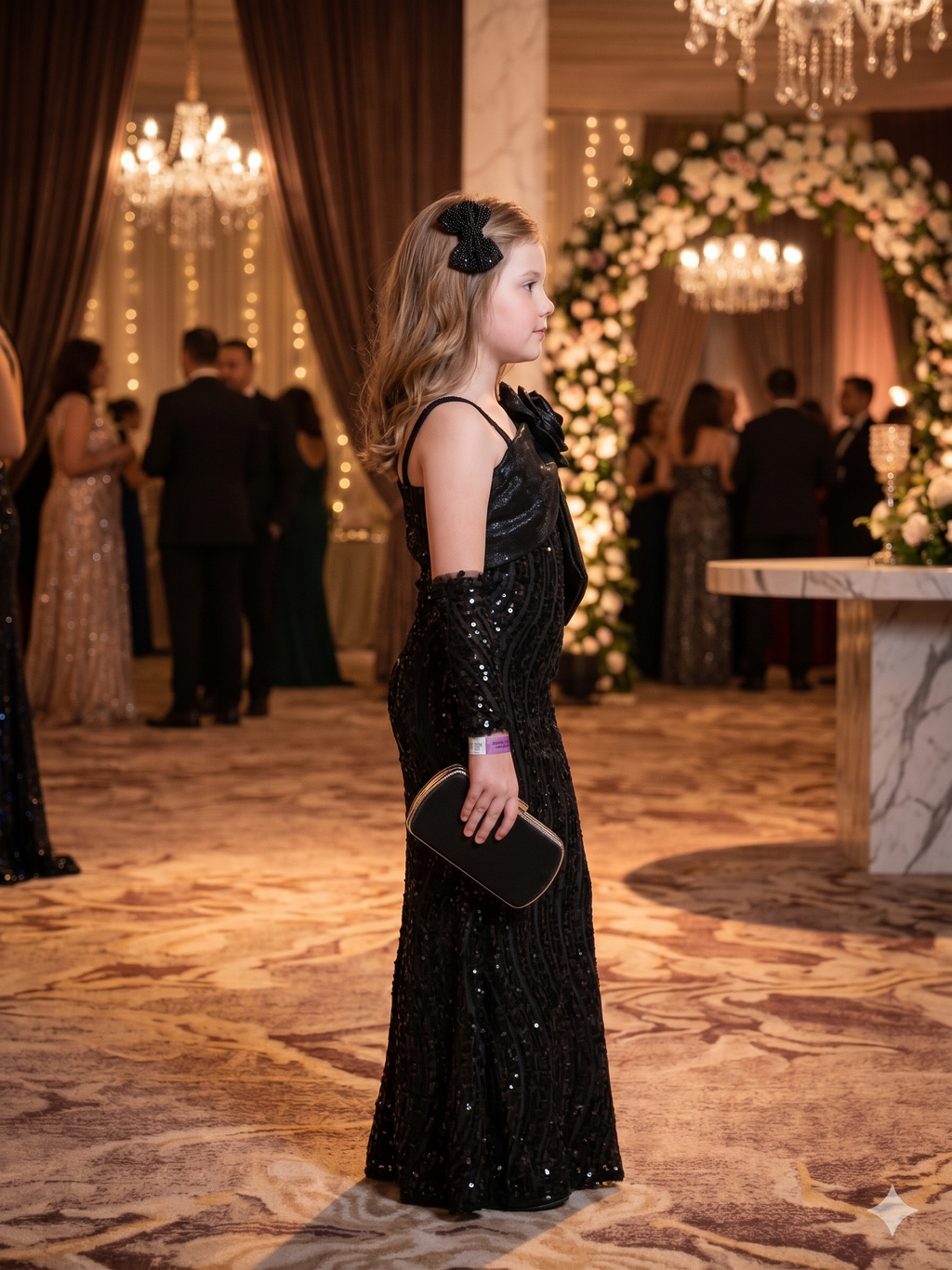 Black Sequin Bodycon Gown