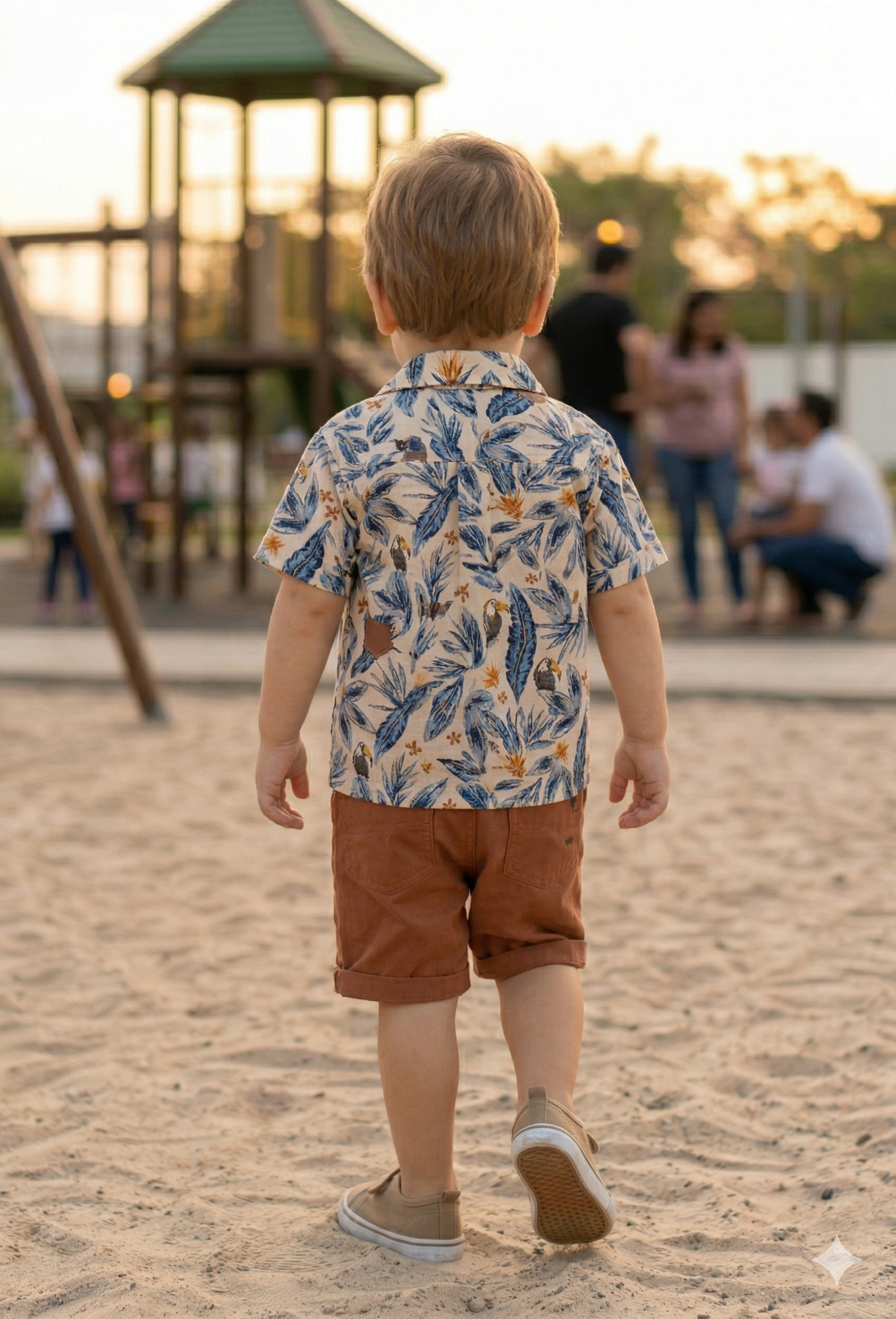 Boys' Tropical Print Shirt and Cargo Shorts Set | Summer Kids Fashion | Olecuzi