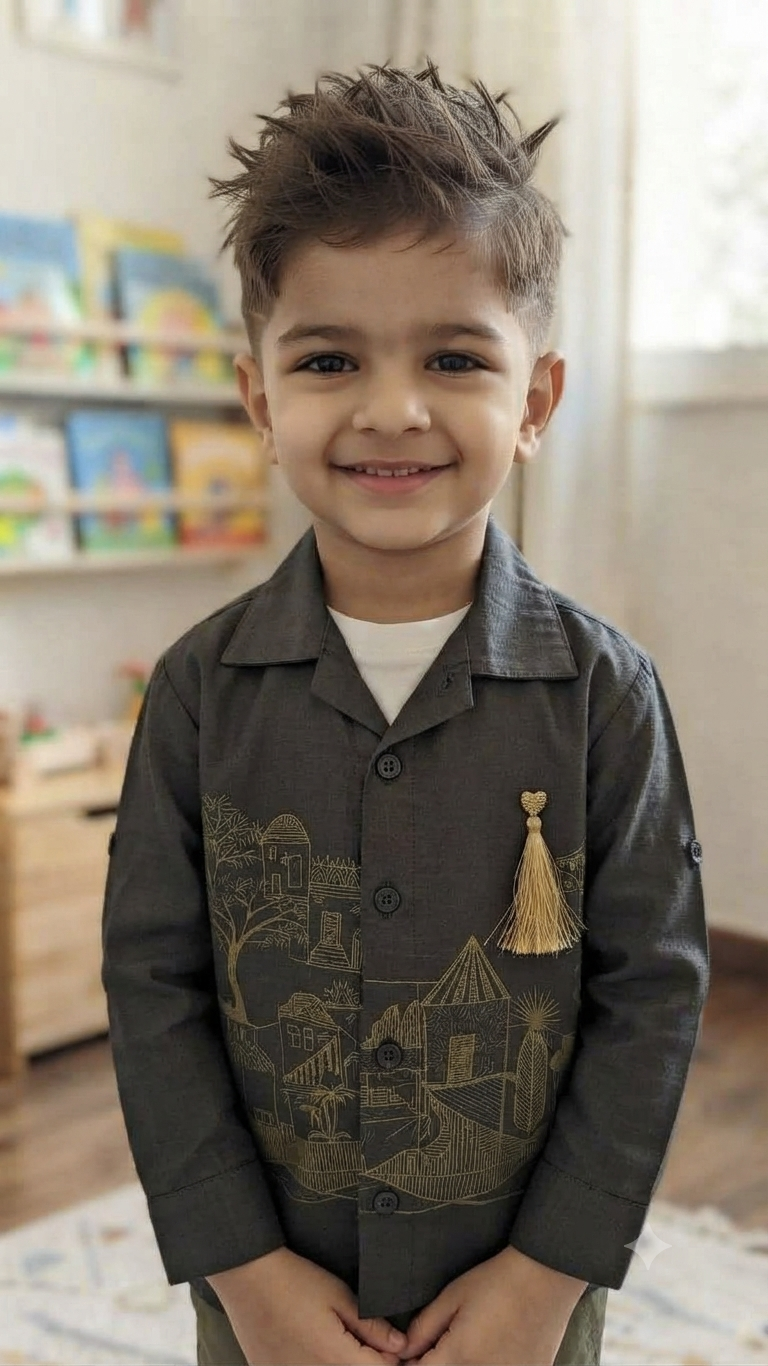 Boys Stylish Cargo Pant & Printed Shirt Set -6535B