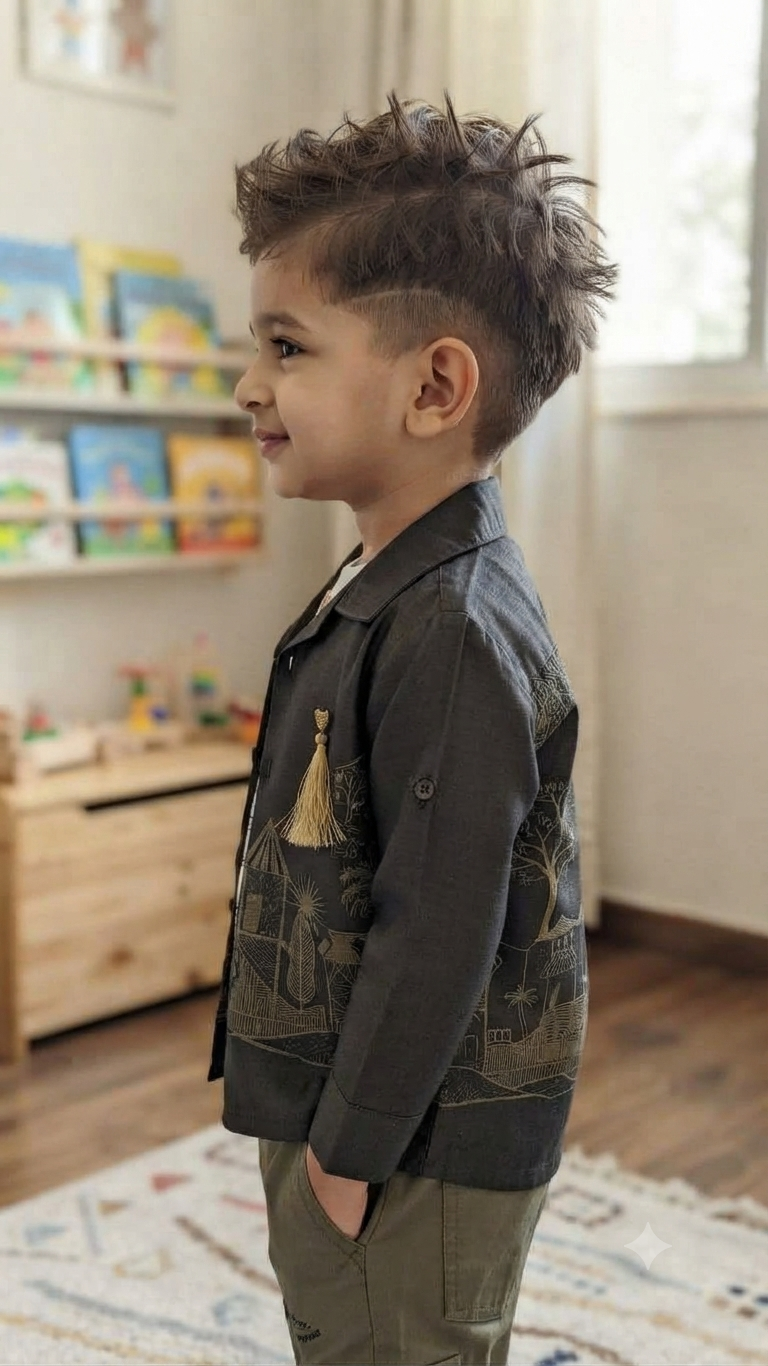 Boys Stylish Cargo Pant & Printed Shirt Set -6535B